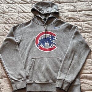 Nike Gray Hoodie with Chicago Cubs Logo